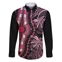 polynesia-dashiki-family-matching-mermaid-dress-and-hawaiian-shirt-polynesia-and-africa-traditional-special-together-pink