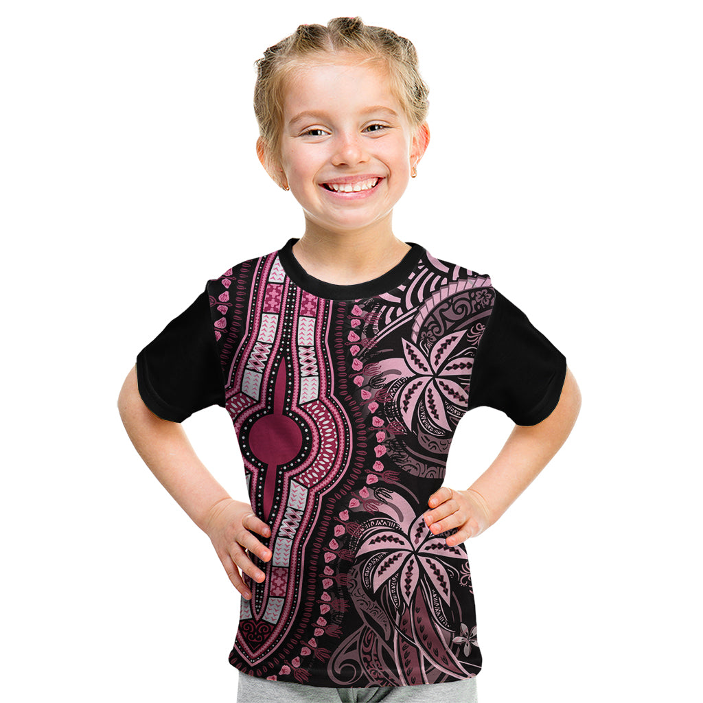 Polynesia Dashiki Kid T Shirt Polynesia and Africa Traditional Special Together Pink LT9 Pink - Polynesian Pride