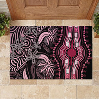 Polynesia Dashiki Rubber Doormat Polynesia and Africa Traditional Special Together Pink LT9 - Polynesian Pride
