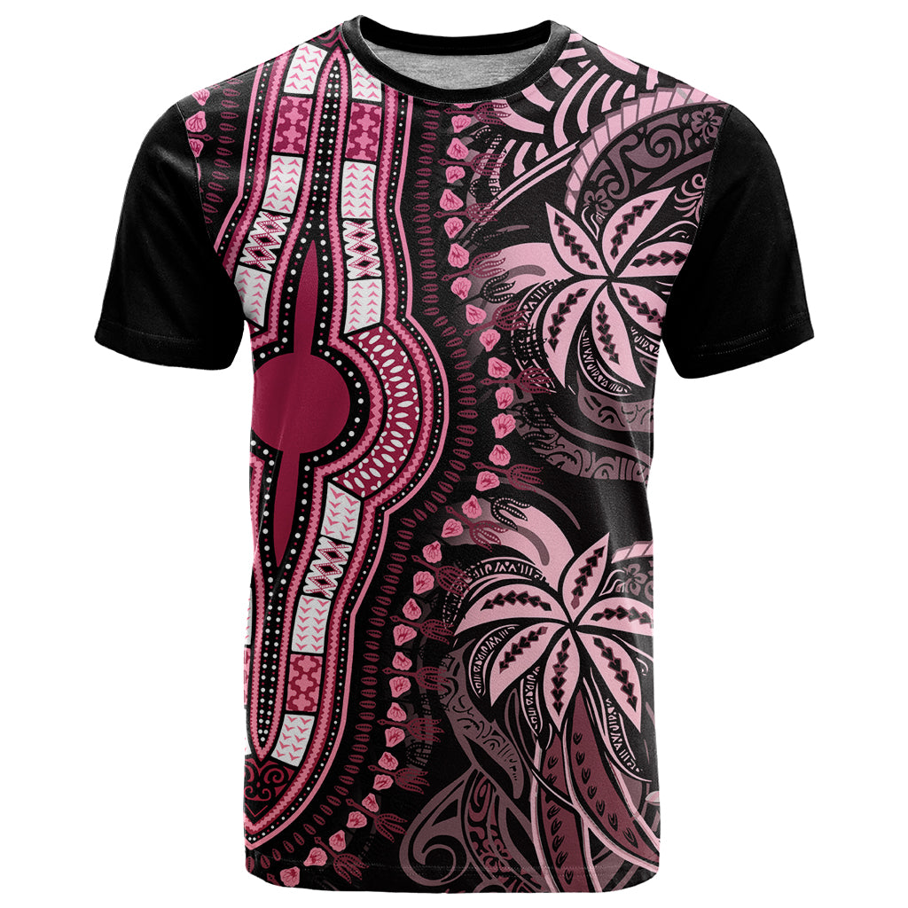 Polynesia Dashiki T Shirt Polynesia and Africa Traditional Special Together Pink LT9 Pink - Polynesian Pride