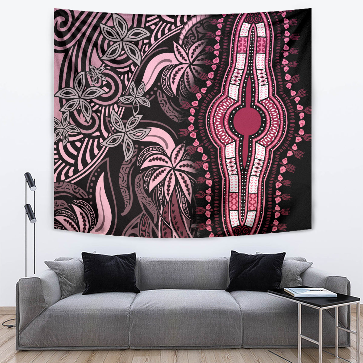Polynesia Dashiki Tapestry Polynesia and Africa Traditional Special Together Pink LT9 - Polynesian Pride