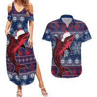 samoa-manuia-le-kirisimasi-couples-matching-summer-maxi-dress-and-hawaiian-shirt-samoan-fishing-tribal-pattern-christmas-vibe
