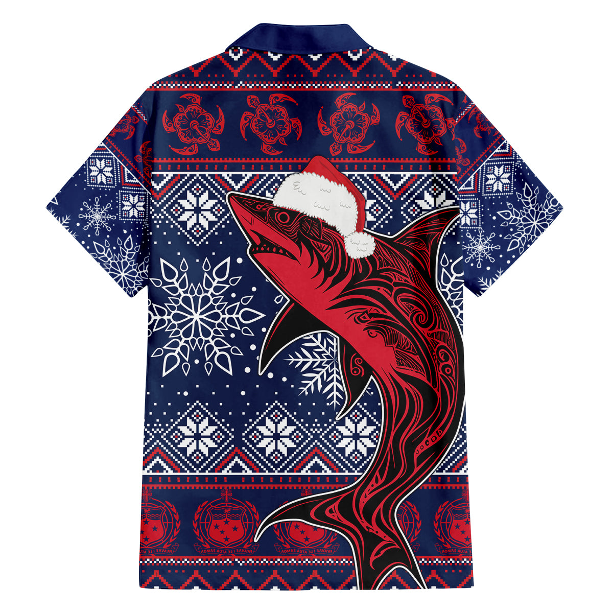 samoa-manuia-le-kirisimasi-family-matching-tank-maxi-dress-and-hawaiian-shirt-samoan-fishing-tribal-pattern-christmas-vibe