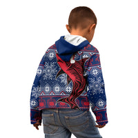 Samoa Manuia Le Kirisimasi Kid Hoodie Samoan Fishing Tribal Pattern Christmas Vibe LT9 - Polynesian Pride