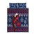 Samoa Manuia Le Kirisimasi Quilt Bed Set Samoan Fishing Tribal Pattern Christmas Vibe LT9 Red - Polynesian Pride