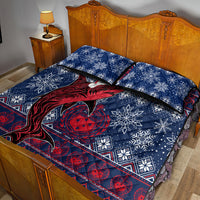 Samoa Manuia Le Kirisimasi Quilt Bed Set Samoan Fishing Tribal Pattern Christmas Vibe LT9 - Polynesian Pride