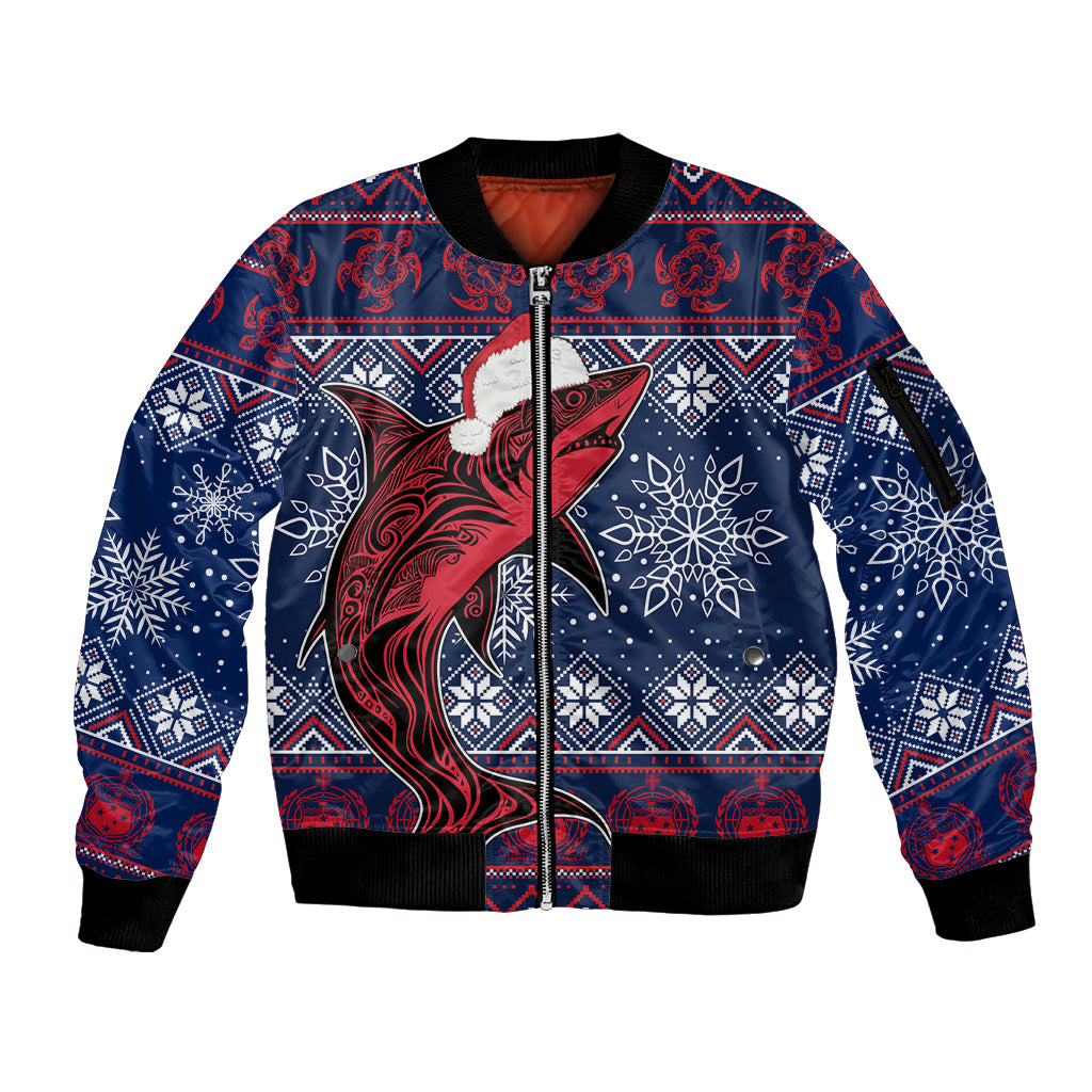 samoa-manuia-le-kirisimasi-sleeve-zip-bomber-jacket-samoan-fishing-tribal-pattern-christmas-vibe