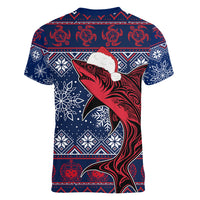 samoa-manuia-le-kirisimasi-women-v-neck-t-shirt-samoan-fishing-tribal-pattern-christmas-vibe