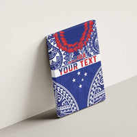 Personalised Toa Samoa Rugby Spirit Canvas Wall Art Blue Samoan Tribal Pattern - Polynesian Pride