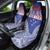 Personalised Toa Samoa Rugby Spirit Car Seat Cover Blue Samoan Tribal Pattern - Polynesian Pride