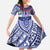 Personalised Toa Samoa Rugby Spirit Family Matching Off Shoulder Maxi Dress and Hawaiian Shirt Blue Samoan Tribal Pattern - Polynesian Pride