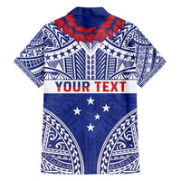 Personalised Toa Samoa Rugby Spirit Family Matching Puletasi and Hawaiian Shirt Blue Samoan Tribal Pattern - Polynesian Pride