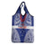 Personalised Toa Samoa Rugby Spirit Grocery Bag Blue Samoan Tribal Pattern - Polynesian Pride