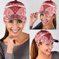 Personalised Toa Samoa Rugby Spirit Classic Cap Red Samoan Tribal Pattern - Polynesian Pride
