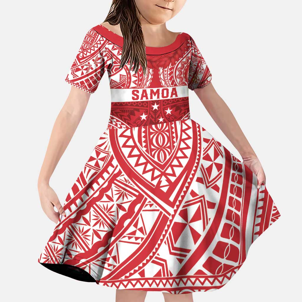 Personalised Toa Samoa Rugby Spirit Family Matching Puletasi and Hawaiian Shirt Red Samoan Tribal Pattern - Polynesian Pride