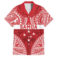 Personalised Toa Samoa Rugby Spirit Family Matching Puletasi and Hawaiian Shirt Red Samoan Tribal Pattern - Polynesian Pride