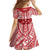 Personalised Toa Samoa Rugby Spirit Family Matching Summer Maxi Dress and Hawaiian Shirt Red Samoan Tribal Pattern - Polynesian Pride