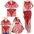 Personalised Toa Samoa Rugby Spirit Family Matching Tank Maxi Dress and Hawaiian Shirt Red Samoan Tribal Pattern - Polynesian Pride