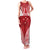 Personalised Toa Samoa Rugby Spirit Family Matching Tank Maxi Dress and Hawaiian Shirt Red Samoan Tribal Pattern - Polynesian Pride