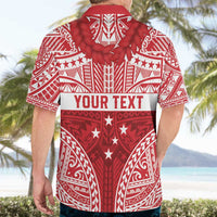 Personalised Toa Samoa Rugby Spirit Hawaiian Shirt Red Samoan Tribal Pattern - Polynesian Pride