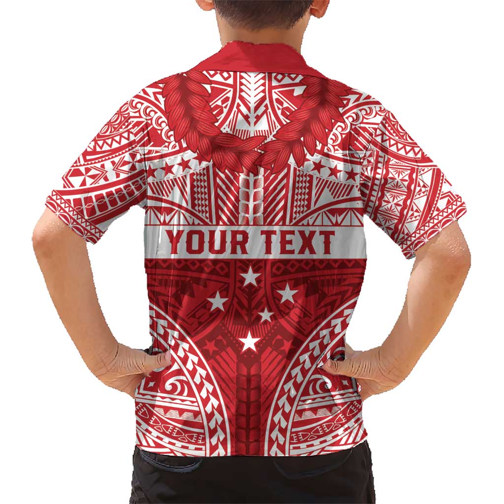 Personalised Toa Samoa Rugby Spirit Hawaiian Shirt Red Samoan Tribal Pattern - Polynesian Pride