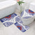 Personalised Toa Samoa Rugby Spirit Bathroom Set White Samoan Tribal Pattern - Polynesian Pride