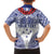 Personalised Toa Samoa Rugby Spirit Family Matching Long Sleeve Bodycon Dress and Hawaiian Shirt White Samoan Tribal Pattern - Polynesian Pride