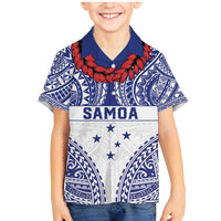 Personalised Toa Samoa Rugby Spirit Family Matching Mermaid Dress and Hawaiian Shirt White Samoan Tribal Pattern - Polynesian Pride