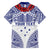 Personalised Toa Samoa Rugby Spirit Family Matching Short Sleeve Bodycon Dress and Hawaiian Shirt White Samoan Tribal Pattern - Polynesian Pride