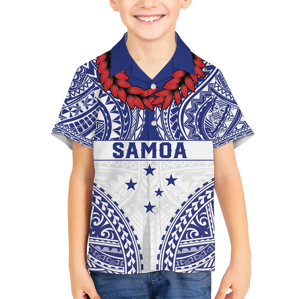 Personalised Toa Samoa Rugby Spirit Family Matching Tank Maxi Dress and Hawaiian Shirt White Samoan Tribal Pattern - Polynesian Pride