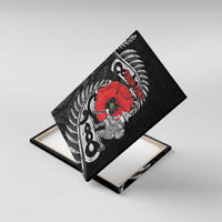 ANZAC Day Aotearoa Silver Fern Maori Personalised Canvas Wall Art