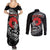 ANZAC Day Aotearoa Silver Fern Maori Personalised Couples Matching Summer Maxi Dress and Long Sleeve Button Shirt