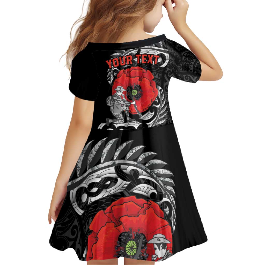 ANZAC Day Aotearoa Silver Fern Maori Personalised Family Matching Mermaid Dress and Hawaiian Shirt LT9 - Polynesian Pride