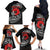 ANZAC Day Aotearoa Silver Fern Maori Personalised Family Matching Off The Shoulder Long Sleeve Dress and Hawaiian Shirt