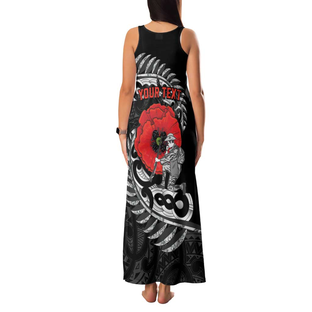 ANZAC Day Aotearoa Silver Fern Maori Personalised Family Matching Tank Maxi Dress and Hawaiian Shirt