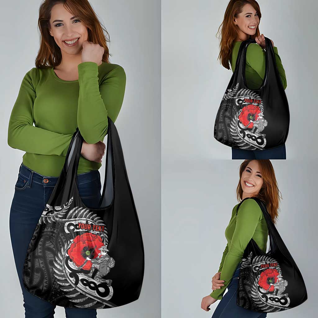 ANZAC Day Aotearoa Silver Fern Maori Personalised Grocery Bag