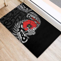 ANZAC Day Aotearoa Silver Fern Maori Personalised Rubber Doormat