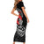 ANZAC Day Aotearoa Silver Fern Maori Personalised Short Sleeve Bodycon Dress