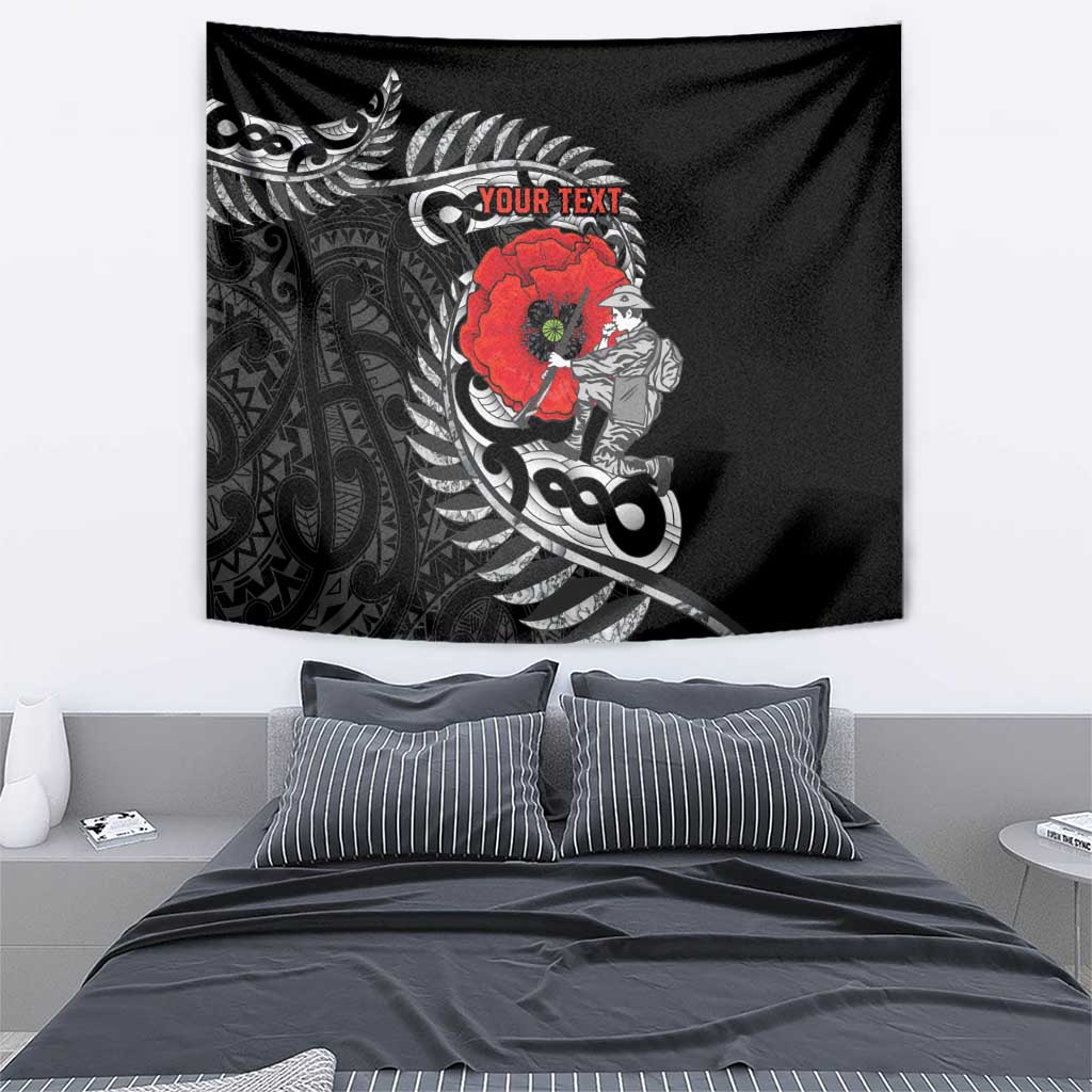 ANZAC Day Aotearoa Silver Fern Maori Personalised Tapestry LT9 - Polynesian Pride