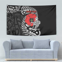 ANZAC Day Aotearoa Silver Fern Maori Personalised Tapestry LT9 - Polynesian Pride