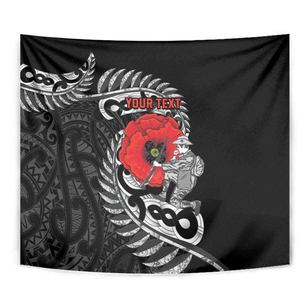ANZAC Day Aotearoa Silver Fern Maori Personalised Tapestry LT9 - Polynesian Pride