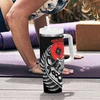 ANZAC Day Aotearoa Silver Fern Maori Personalised Tumbler With Handle