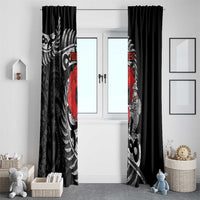 ANZAC Day Aotearoa Silver Fern Maori Personalised Window Curtain