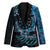 New Zealand Darts Personalised Blazer Aotearoa Silver Fern Blue Papua Shell Spirit - Polynesian Pride