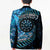 New Zealand Darts Personalised Blazer Aotearoa Silver Fern Blue Papua Shell Spirit - Polynesian Pride