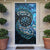 New Zealand Darts Personalised Door Cover Aotearoa Silver Fern Blue Papua Shell Spirit - Polynesian Pride