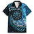 New Zealand Darts Personalised Family Matching Summer Maxi Dress and Hawaiian Shirt Aotearoa Silver Fern Blue Papua Shell Spirit