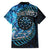 New Zealand Darts Personalised Family Matching Summer Maxi Dress and Hawaiian Shirt Aotearoa Silver Fern Blue Papua Shell Spirit