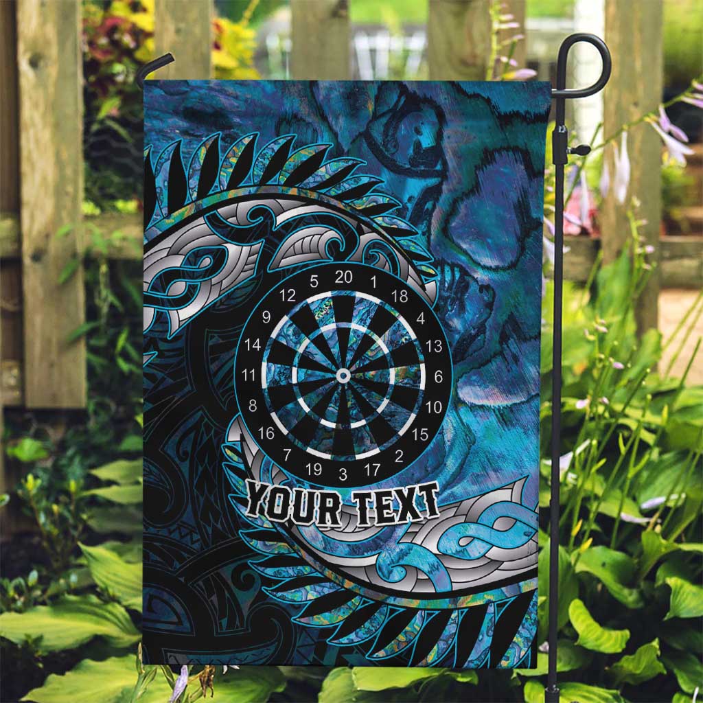 New Zealand Darts Personalised Garden Flag Aotearoa Silver Fern Blue Papua Shell Spirit