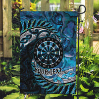 New Zealand Darts Personalised Garden Flag Aotearoa Silver Fern Blue Papua Shell Spirit